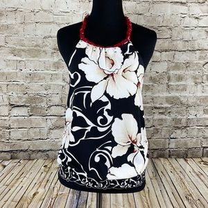 White House Black Market Floral Halter Top